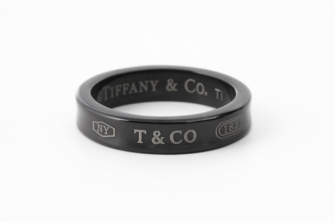 ★送料無料★ ティファニー　TIFFANY & Co. １８３７ チタン ナロー リング　並行輸入品